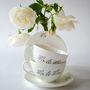 Mr And Mrs 22 Carat Gold Fine Bone China Tea Cups, thumbnail 8 of 9