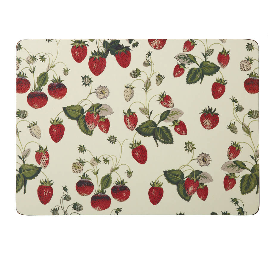 Rhs Strawberry Placemats Pk4 Large By Ulster Weavers