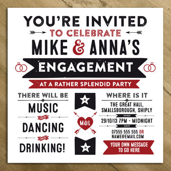 Wedding / Engagement / Birthday Party Invitations, 2 of 6