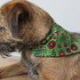 Christmas Holly Dog Neckerchief Bandana, thumbnail 3 of 3