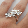 Sterling Silver Forget Me Not Cluster Ring, thumbnail 2 of 7