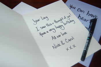'Heart But Not Cake' Funny Anniversary Card, 2 of 2
