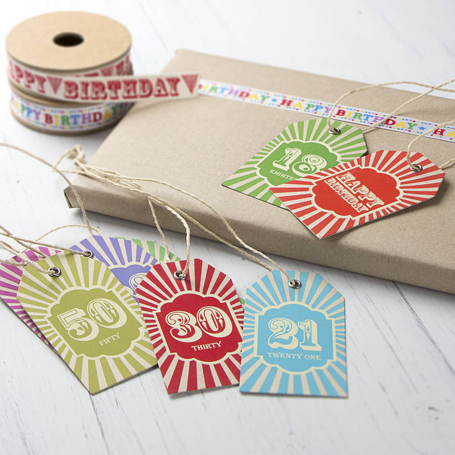 birthday gift tag set of two by the contemporary home ...