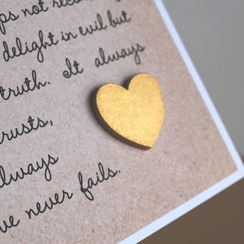 Love Never Fails, Personalised Corinthians Wedding Card, 2 of 5
