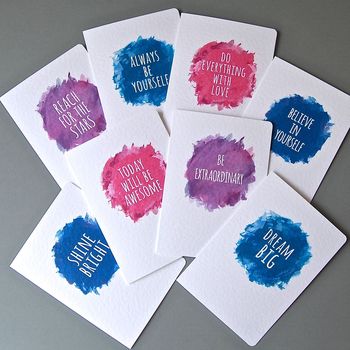 Pack Of Eight Motivational Affirmation Notelets, 2 of 2