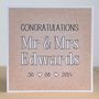 Mr And Mrs Personalised Wedding Card, thumbnail 1 of 2