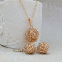14ct Gold Filled Bird's Nest Necklace And Earrings, thumbnail 2 of 5