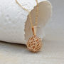 14ct Gold Filled Bird's Nest Necklace And Earrings, thumbnail 3 of 5