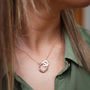Personalised Rose Gold Plated Intertwined Necklace, thumbnail 2 of 5
