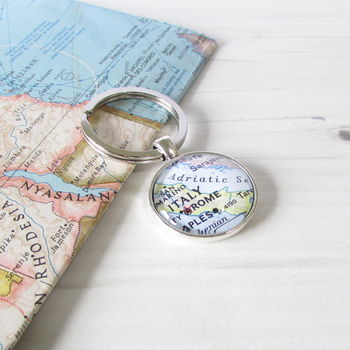 Personalised Location Map Keyring, 3 of 7