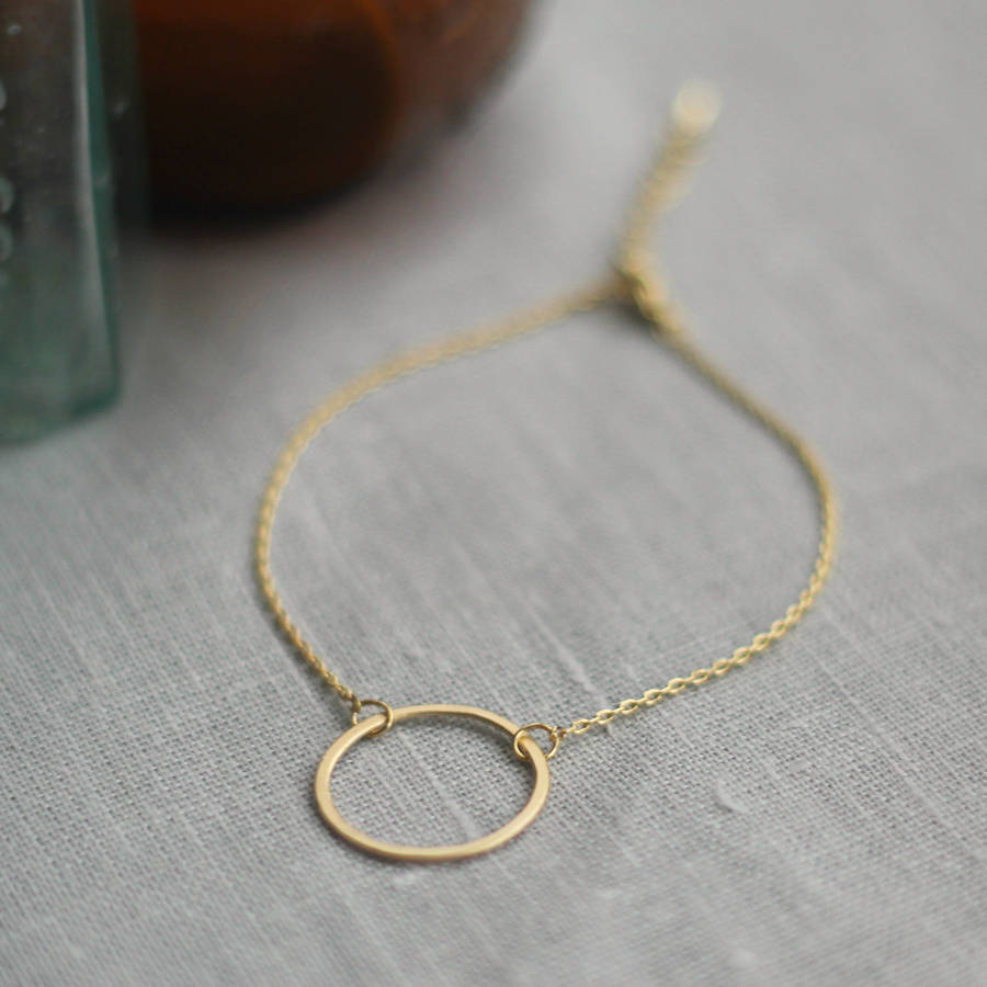 gold karma circle bracelet by little nell