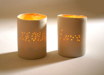 Personalised Tea Light Holder With Wedding Date, 5 of 5