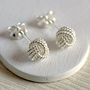 Sterling Silver Knot Earrings, thumbnail 1 of 4