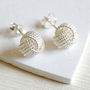 Large Sterling Silver Knot Earrings, thumbnail 1 of 4