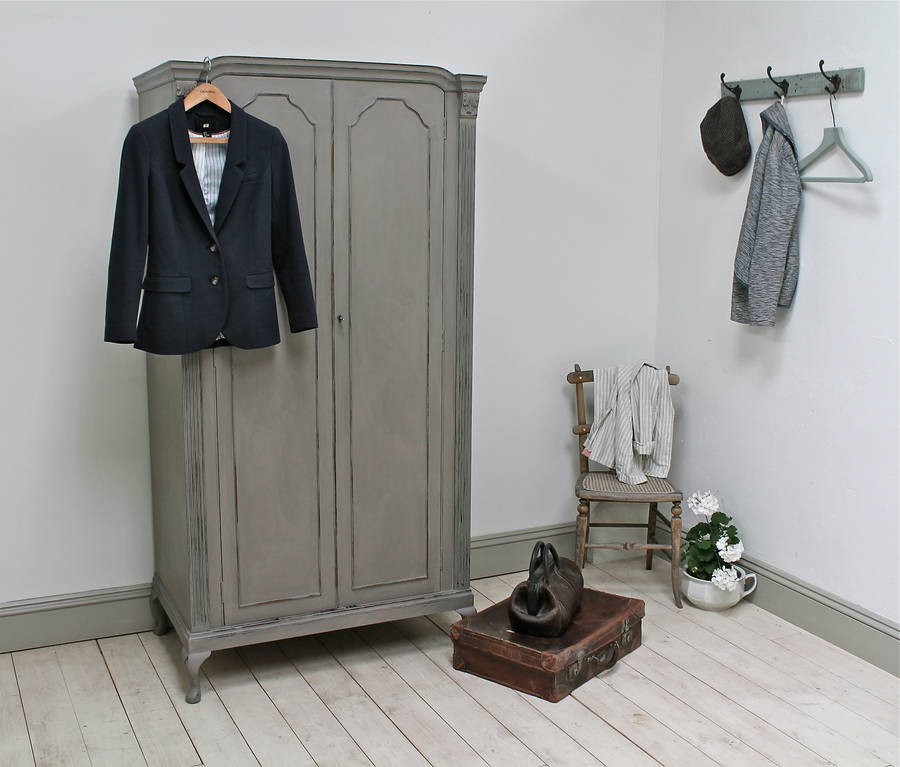Vintage Painted Single Wardrobe By Distressed but not Forsaken