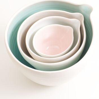 Handmade Nesting Porcelain Bowls, 3 of 6