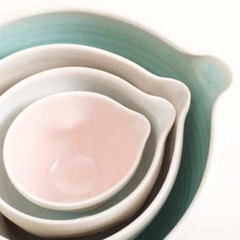 Handmade Nesting Porcelain Bowls, 5 of 6