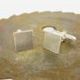 Sterling Silver Square Cufflinks, thumbnail 1 of 1