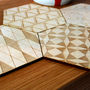 Hexagon Patchwork, Geometric Drinks Coasters, thumbnail 1 of 6