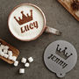 Personalised Crown Hot Chocolate Stencil For Her, thumbnail 1 of 4