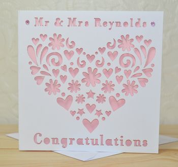 Personalised Laser Cut Heart Card, 4 of 6