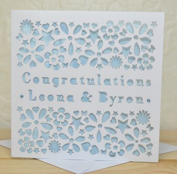 Personalised Laser Cut Engagement Card, 7 of 7