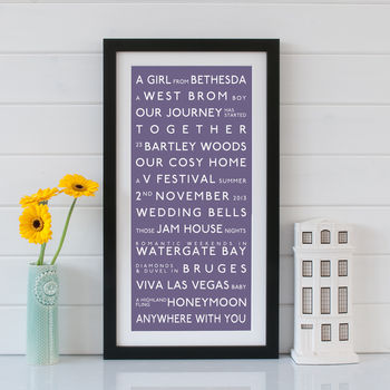 Personalised Couple's Destination Print, 6 of 9