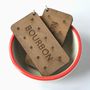Bourbon Biscuit Walnut Solid Wood Keyring, thumbnail 1 of 2