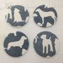Dogs Fabric Compact Mirror, thumbnail 1 of 4