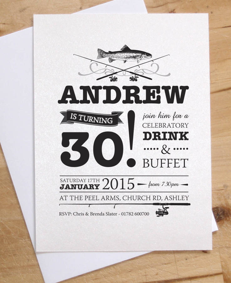 Fishing Birthday Party Invitations By The Wild Partridge Fishing Birthday Party Invitations By The Wild Partridge Notonthehighstreet