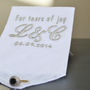 Tears Of Joy Personalised Wedding Handkerchief, thumbnail 1 of 3