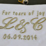 Tears Of Joy Personalised Wedding Handkerchief, thumbnail 3 of 3