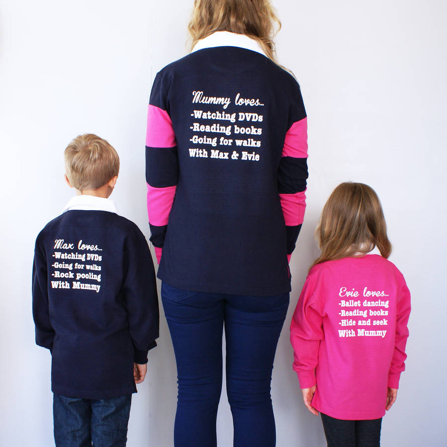 childrens personalised rugby shirts