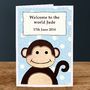'Baby Monkey' New Baby Card, thumbnail 4 of 4