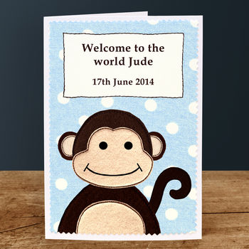 'Baby Monkey' New Baby Card, 4 of 4