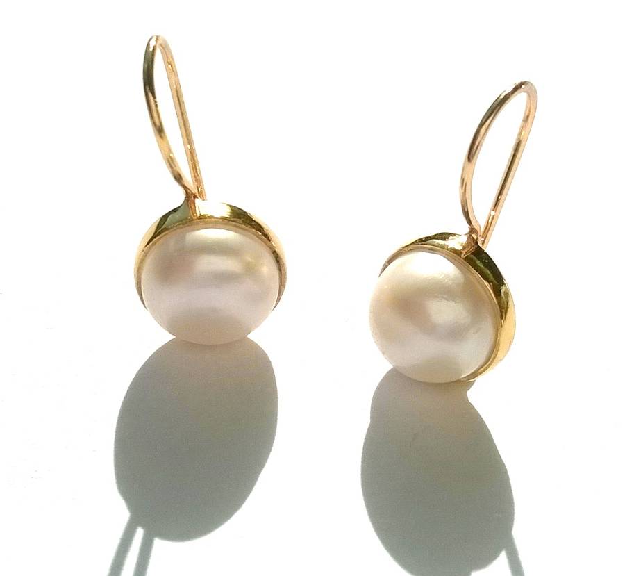 Pearl Earrings Gold Earrings By Amara Amara | notonthehighstreet.com