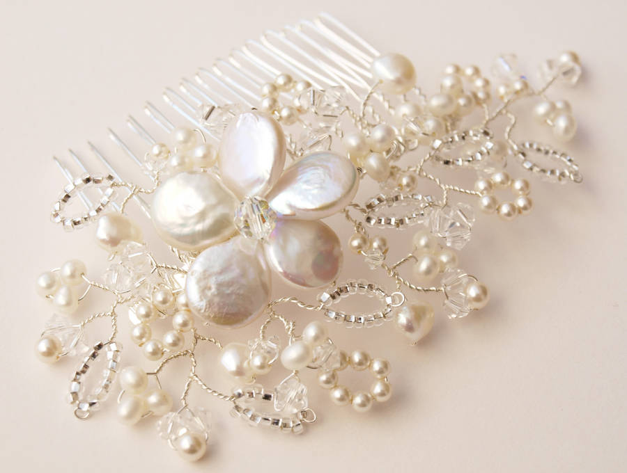 White Cream Pearl Antique Vintage Wedding Bridal Prom Dress Party Brooch Pin UK