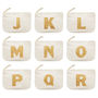 Canvas Glitter Initial Pouch, thumbnail 7 of 8