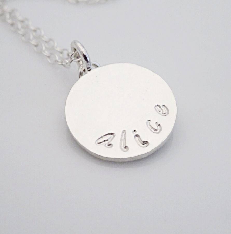 sterling silver christening necklace by sophie jones jewellery