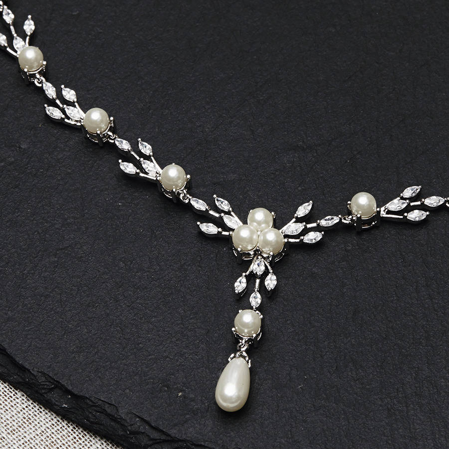 Pearl Leaf Necklace, 1 of 7