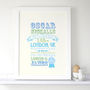 Personalised Typographic Baby Birth Details Print, thumbnail 3 of 6