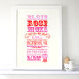 Personalised Typographic Baby Birth Details Print, thumbnail 1 of 6