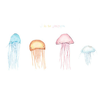 J Is For Jellyfish Print, 2 of 2