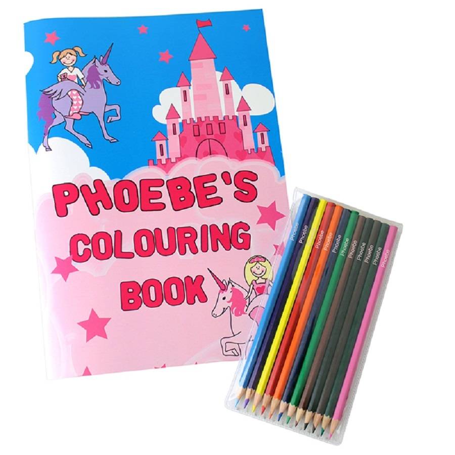 Princess And Unicorn Colouring Book And Crayon Set, 1 of 4