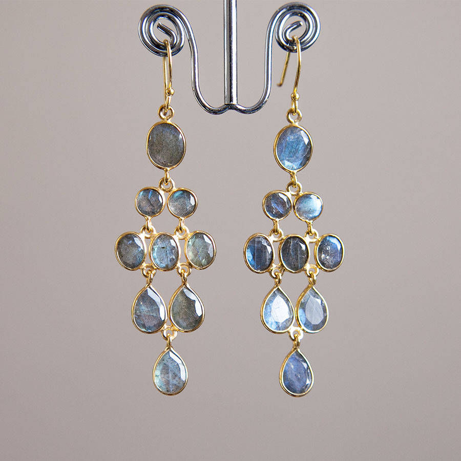 labradorite chandelier earrings