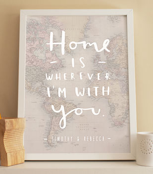 'Home' Map Print, 2 of 6