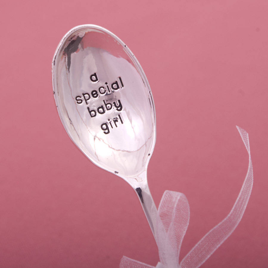 Silver Plated Personalised Spoon For Baby Boy Or Girl By