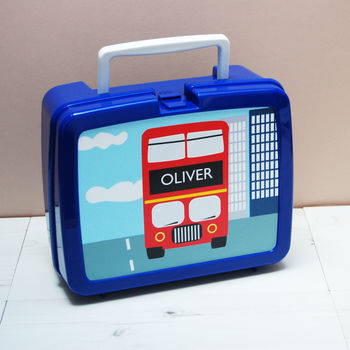 Lunch Box Red Bus Personalised, 5 of 8