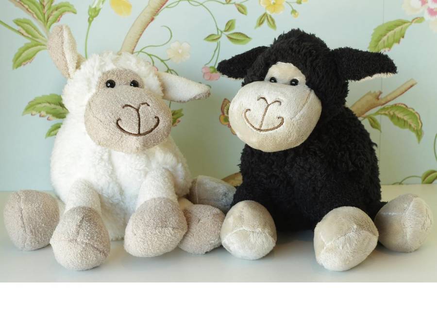 by Jomanda. Soft toy suitable from birth Gorgeous Sitting White Sheep