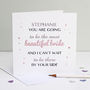 Personalised 'Beautiful Bride' Greeting Card, thumbnail 4 of 5